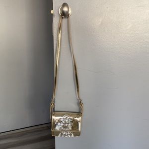 Zara, crossbody, golden, purse